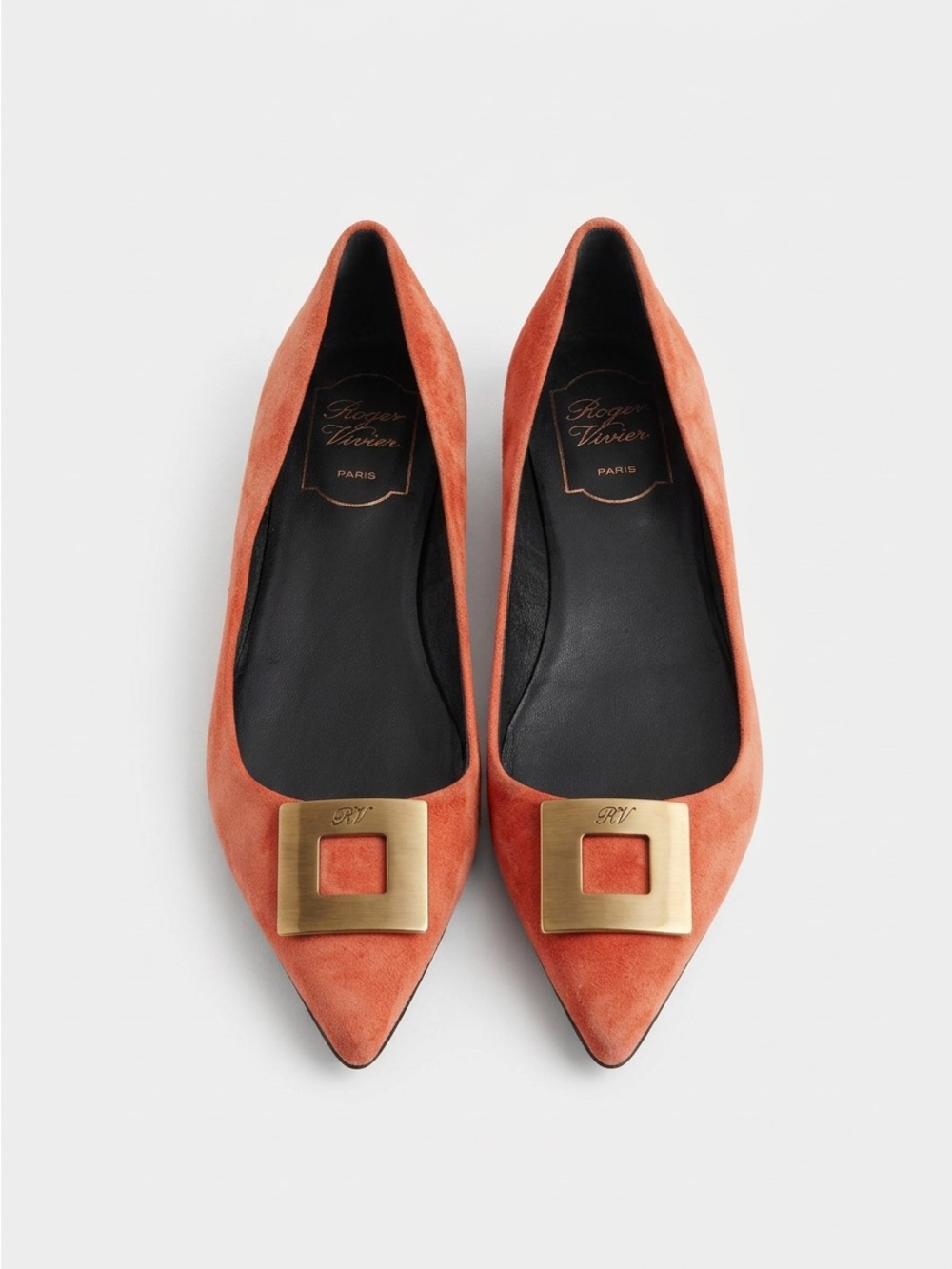 ROGER VIVIER SUEDE BALLET FLATS